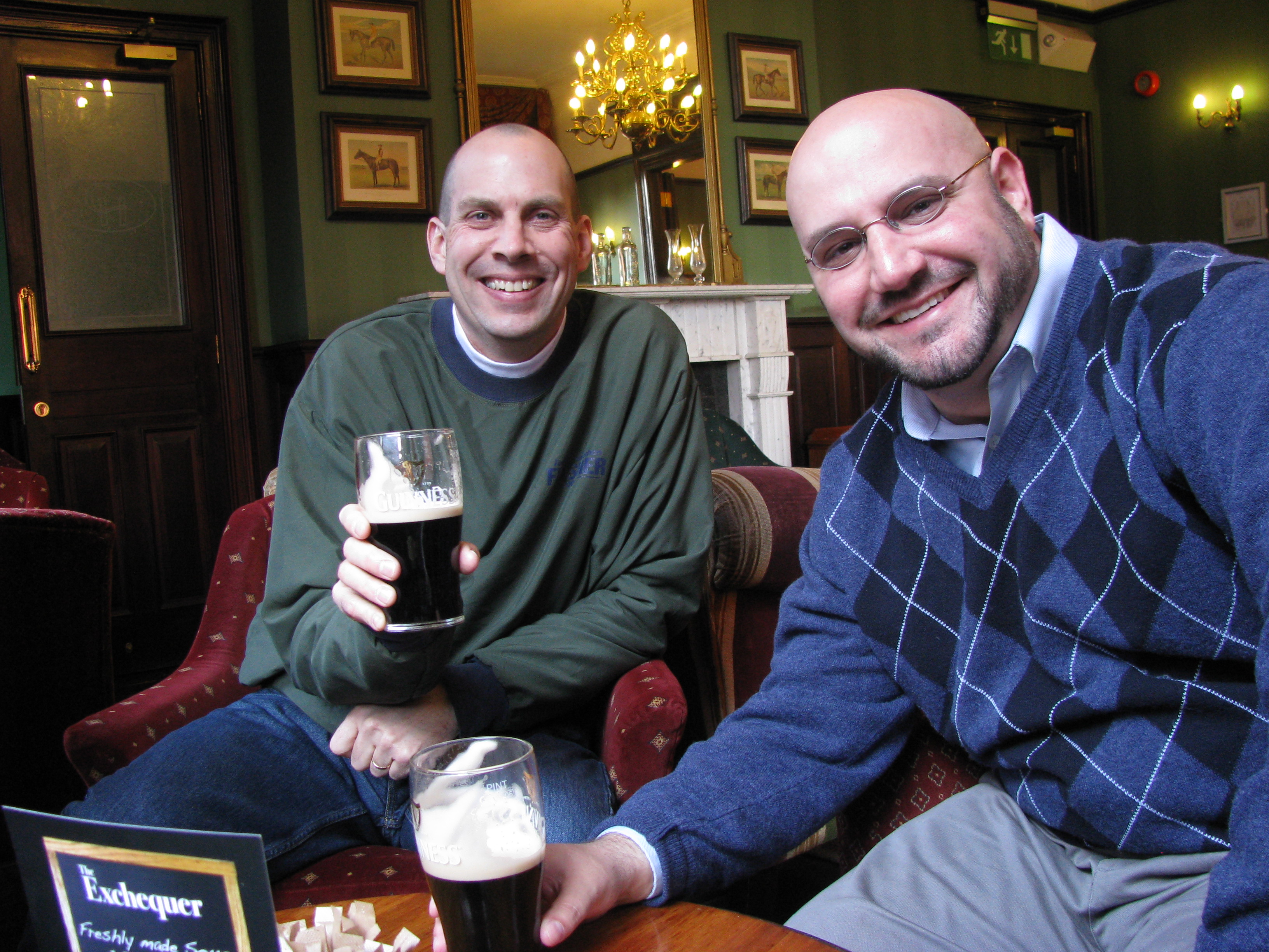 Bill & Mark have a pint